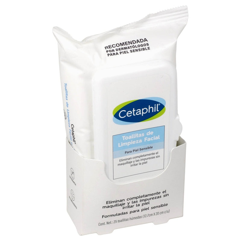 Cetaphil Toallitas Faciales Limpiadoras 25 Piezas 3499320005326 perfil 2