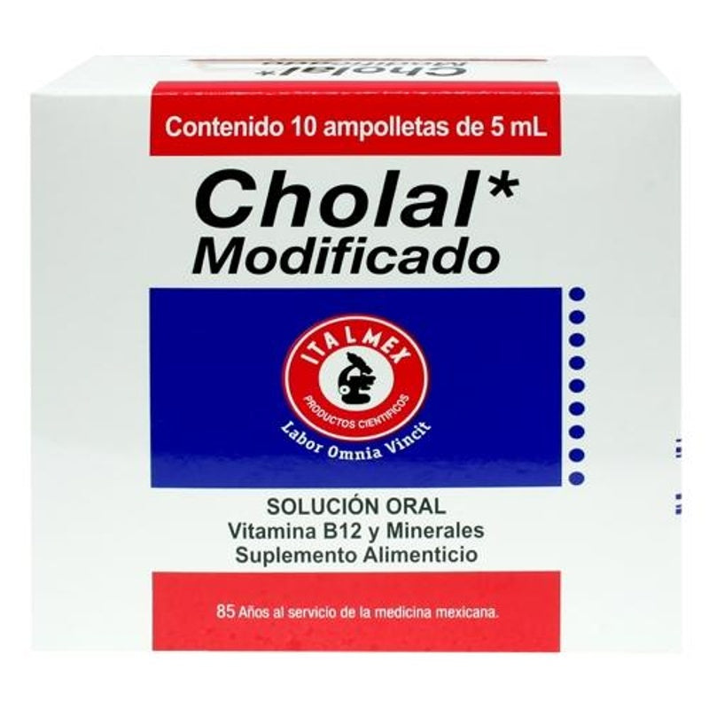 Cholal Modificado 5 Ml 10 Ampulas Suplemento Alimenticio