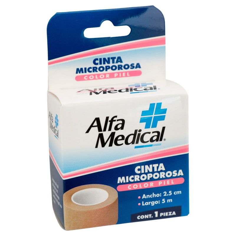 Cinta Microporosa Alfa Mediano Piel 2.5 Cm perfil 2