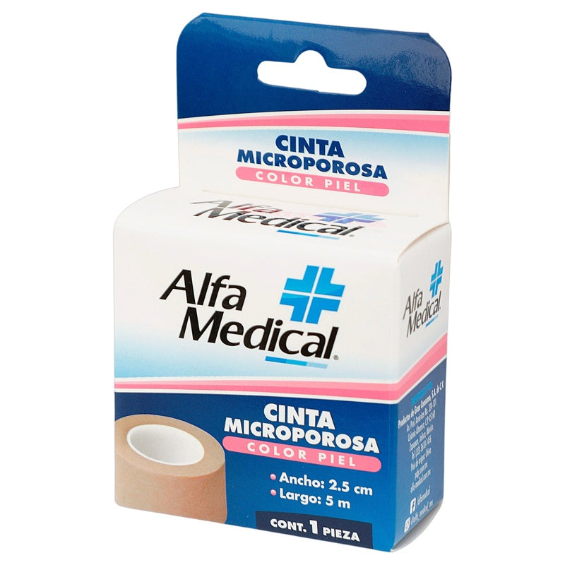 Cinta Microporosa Alfa Mediano Piel 2.5 Cm perfil 4