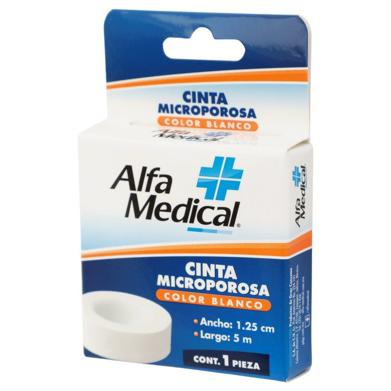 Cinta Microporosa Alfa Medic Blanco 1.25Cmx5 M 7503014279408 perfil 3