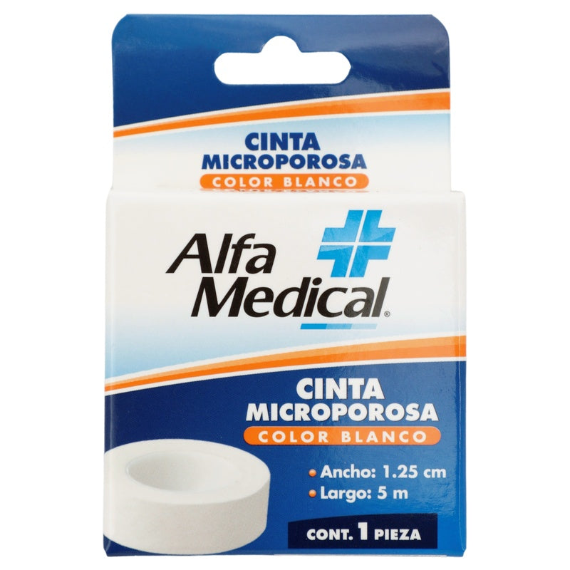 Cinta Microporosa Alfa Medic Blanco 1.25Cmx5 M 7503014279408 perfil 4