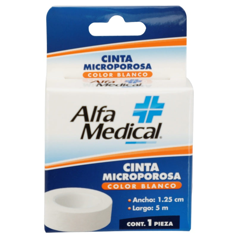 Cinta Microporosa Alfa Medic Blanco 1.25Cmx5 M 7503014279408 perfil 8