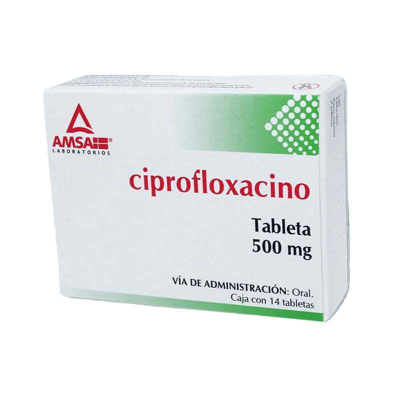 Ciprofloxacino 500 Mg Con 14 Tabletas Amsa