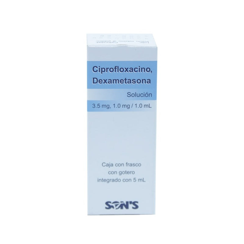 Ciprofloxacino / Dexametasona 3 / 1 Mg / Ml 5 Ml Naranja Gotas Sons