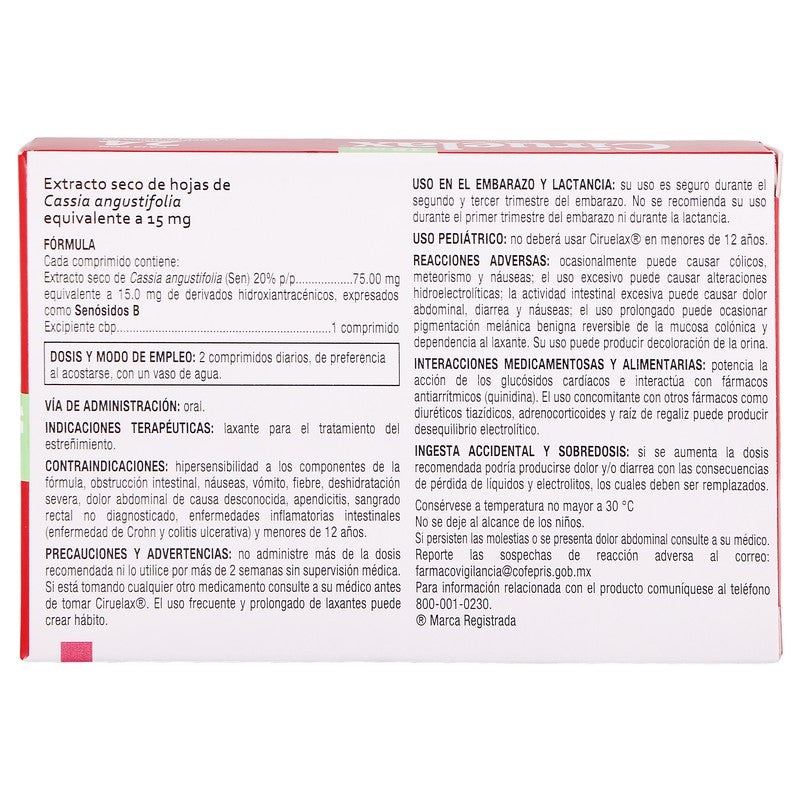 Ciruelax 15Mg Con 24 Comprimidos 7803510001818 7