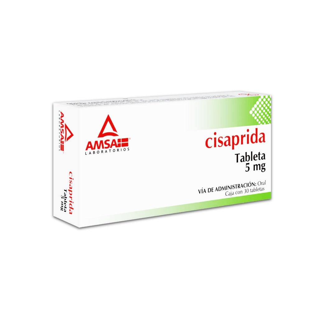 Cisaprida 5 Mg Con 30 Tabletas Amsa 8326 7501349028326