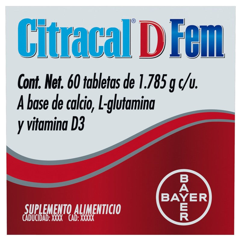 Citracal D Fem 1.785 Gr 60 Tabletas Suplemento Alimenticio 7501008499610 4