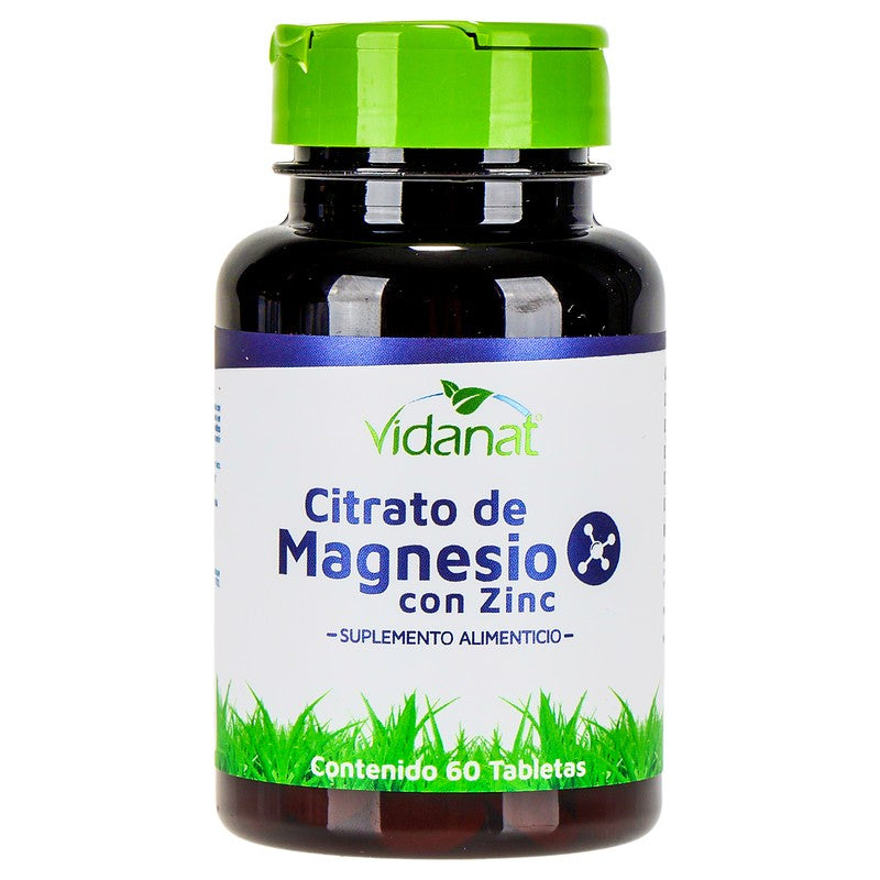 Citrato De Magnesio  Zinc 60 Tabletas Suplemento Alimenticio 7501060806371