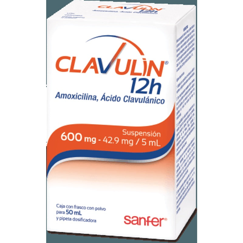 Clavulin 12H 600 / 42.90 Mg / 5 Ml 50 Ml Suspensión