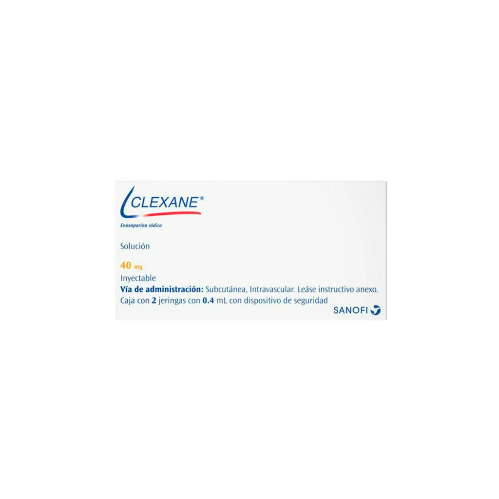 Clexane 40 Mg / 4 Ml 2 Ampolletas 7501072350220