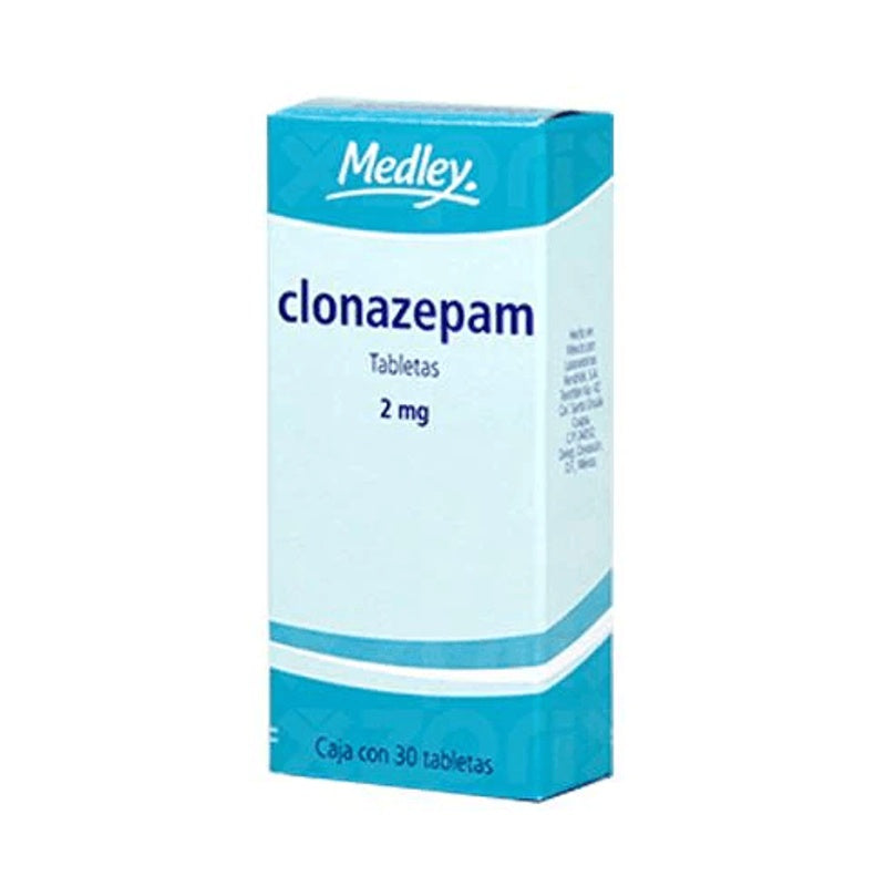 Clonazepam 2 Mg Con 30 Tabletas Medley