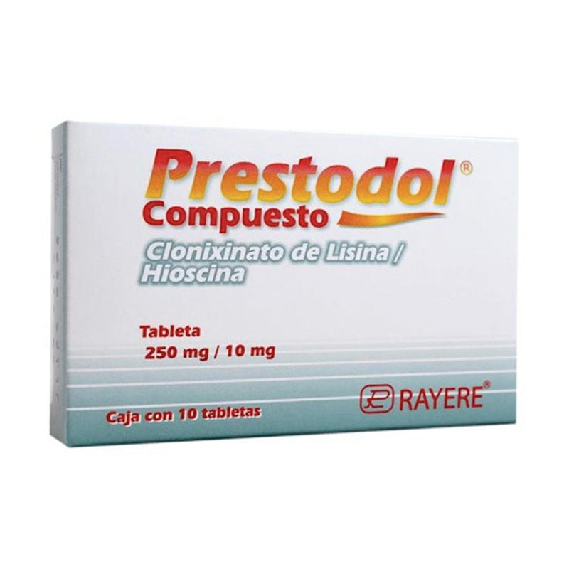 Clonixinato De Lisina / Hioscina 250 / 10 Mg Con 10 Comprimidos Prestodol Compuesto