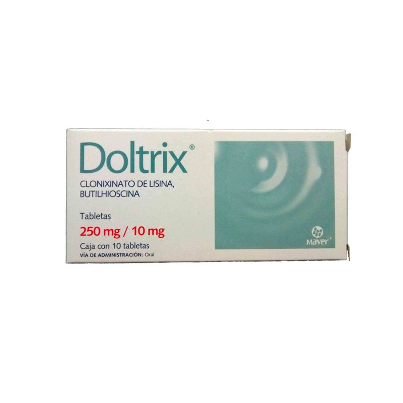 Clonixinato De Lisina / Hioscina 250 / 10 Mg Con 10 Tabletas Doltrix