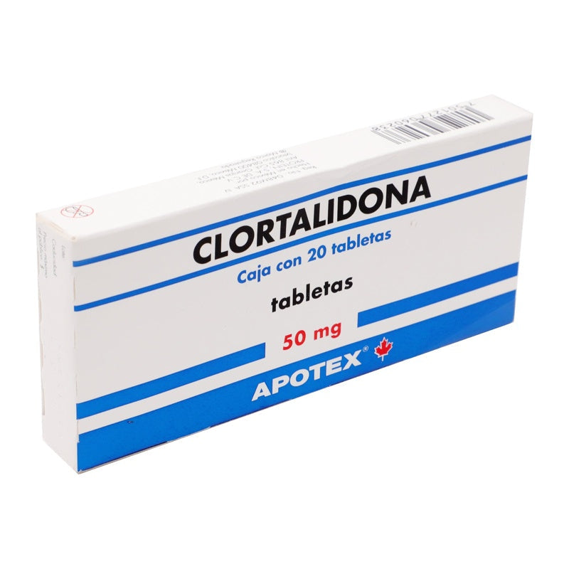 Clortalidona 50 Mg Con 20 Tabletas Apotex