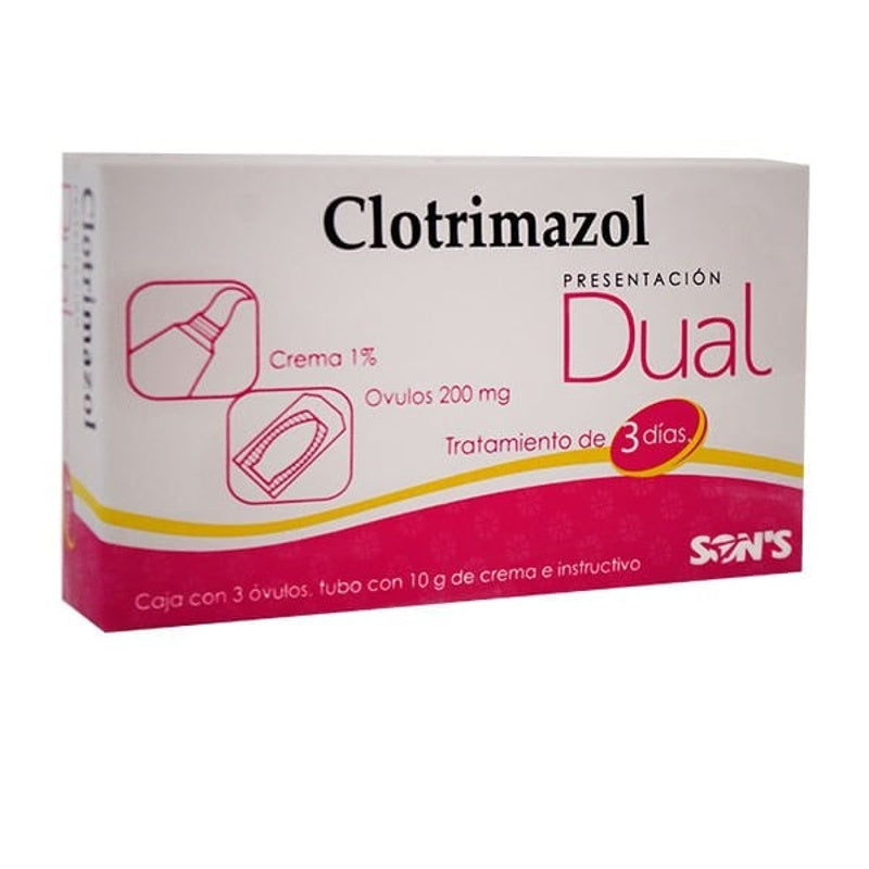Clotrimazol 200 Mg / 1% 3 Ov 10 Gr Crema Vag Sons