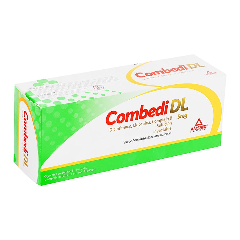 Complejo B / Diclofenaco / Lidocaina 3 Ampulas Combedi Dl perfil 6