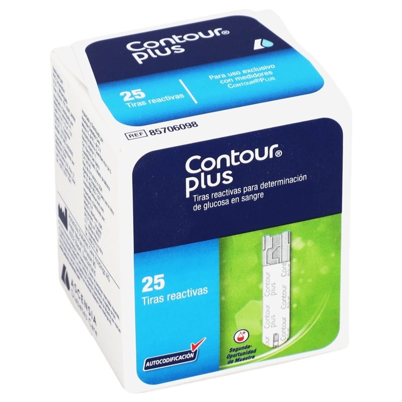 Contour Plus Tiras Reactivas Con 25