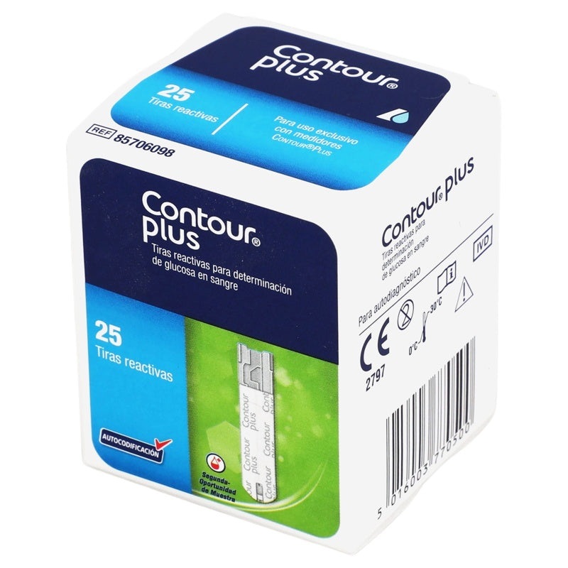 Contour Plus Tiras Reactivas Con 25