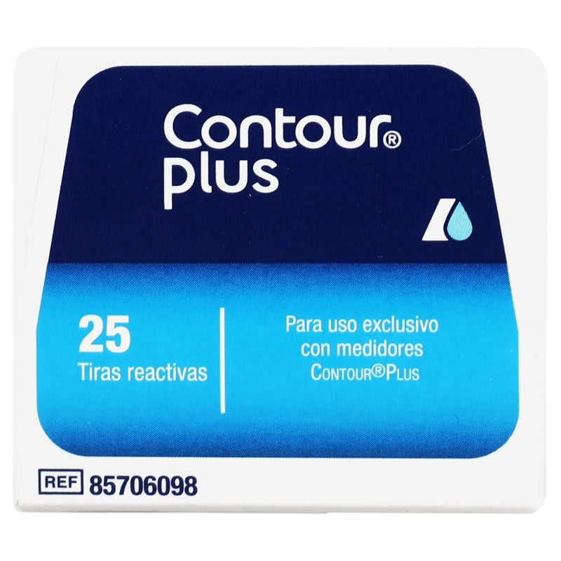 Contour Plus Tiras Reactivas Con 25