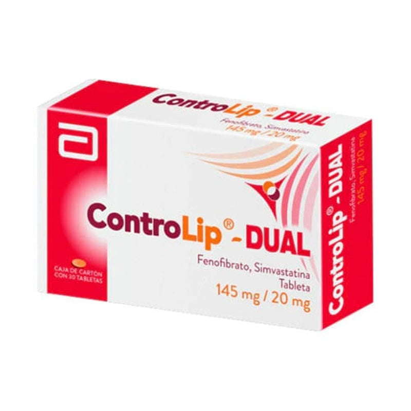 Controlip Dual 145 / 20 Mg Con 30 Tabletas Liberación Prolongada