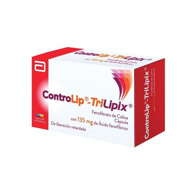 Controlip Trilipix 135 Mg Con 30 Capsulas Liberación Prolongada