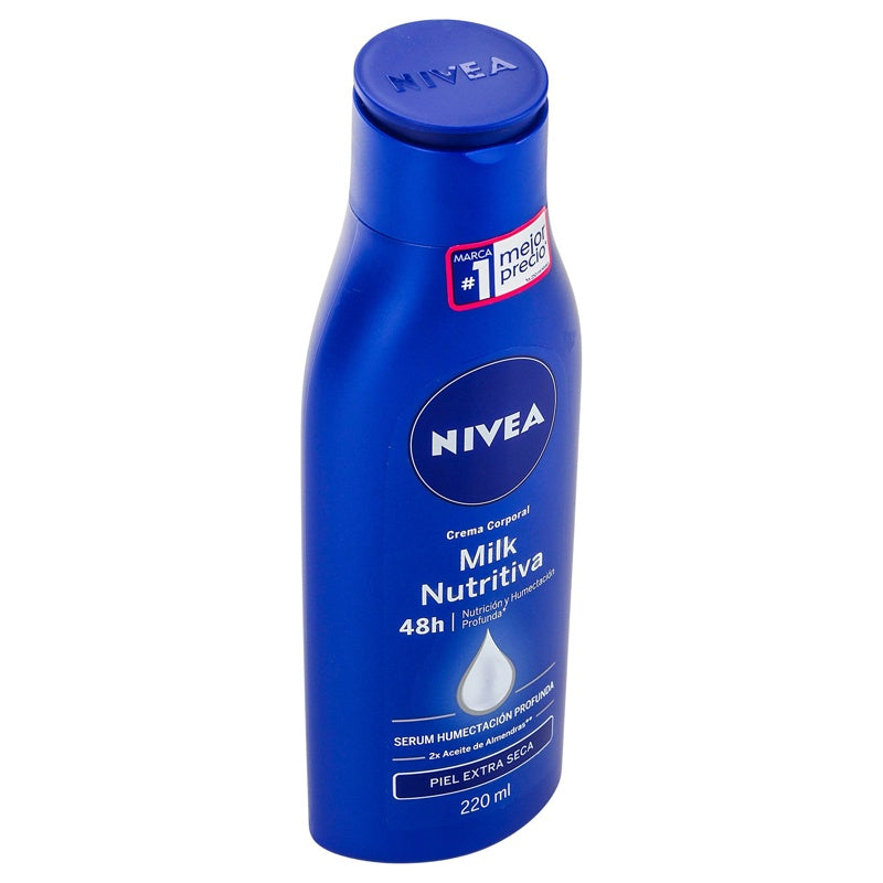 Crema Corporal Nivea Milk N Ex / Seca 220 Ml 7501054549802 perfil 2