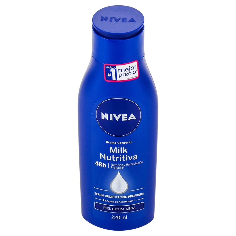 Crema Corporal Nivea Milk N Ex / Seca 220 Ml 7501054549802 perfil 3