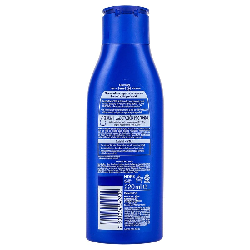 Crema Corporal Nivea Milk N Ex / Seca 220 Ml 7501054549802 perfil 7