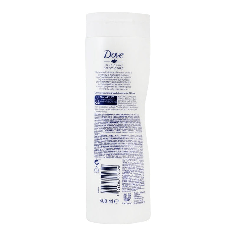 Crema Dove Leche Coco Jazmin 400 Ml perfil 7