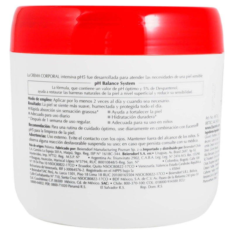 Crema Eucerin Ph5 Tarro 450 Ml 7501054540731 perfil 5