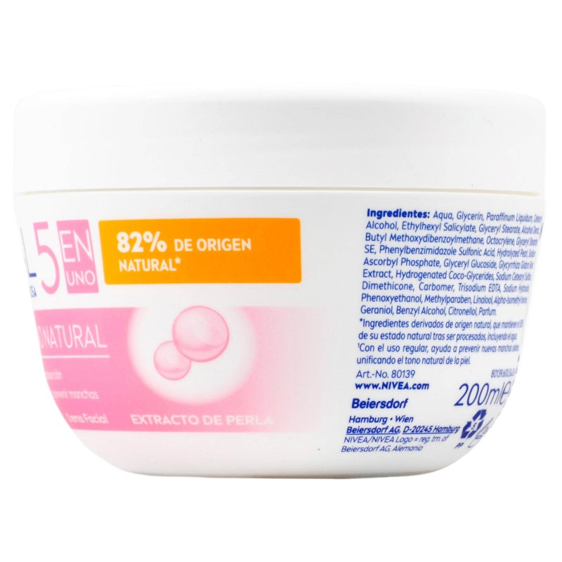 Crema Nivea Cuidado Facial Aclarado Natural 5 En 1 200 Ml 42270027 perfil 2