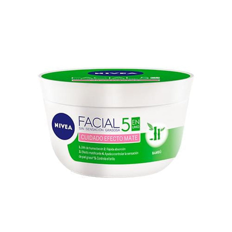 Crema Nivea Cuidado Facial Efecto Mate 5 En 1 200 Ml