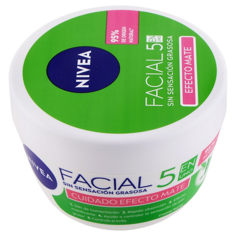Crema Nivea Cuidado Facial Efecto Mate 5 En 1 375 Ml 40067131