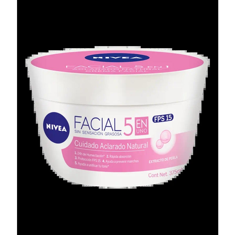 Crema Nivea Fac 5En1 Acla Nat 375 Ml