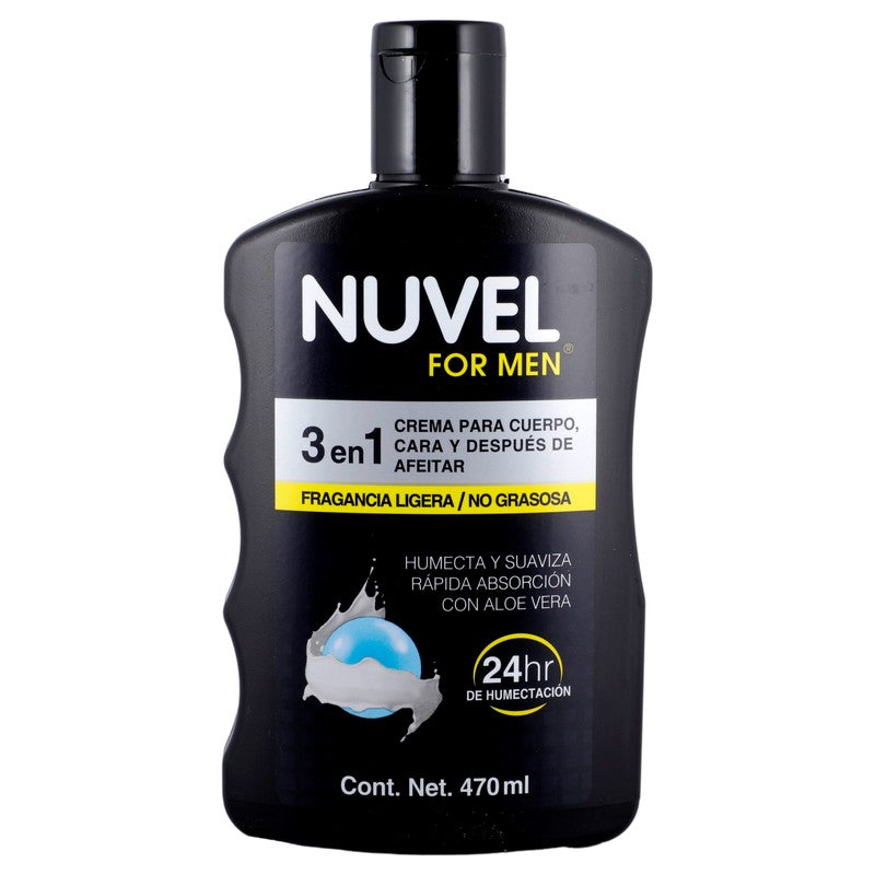 Crema Nuvel Men 3 En 1 24Hr 470 Ml 7501082721522