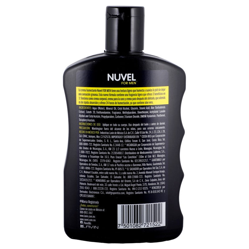 Crema Nuvel Men 3 En 1 24Hr 470 Ml 7501082721522 7