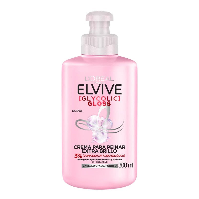 Crema Peinar Elvive Glycolic Brillo 300 Ml 7509552928624