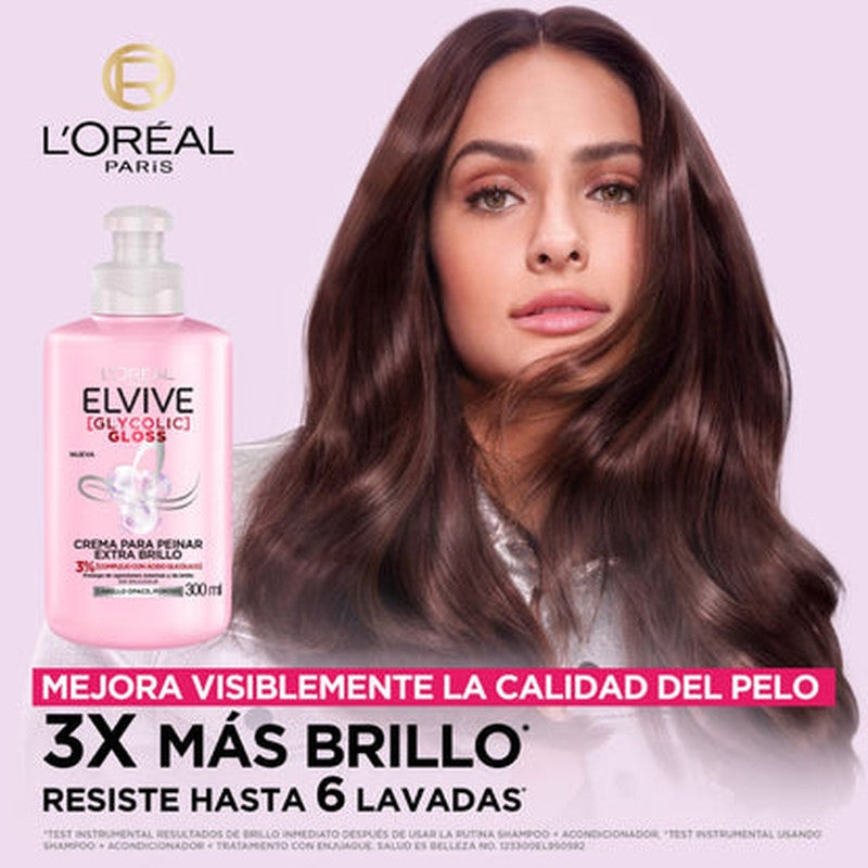 Crema Peinar Elvive Glycolic Brillo 300 Ml 7509552928624 8