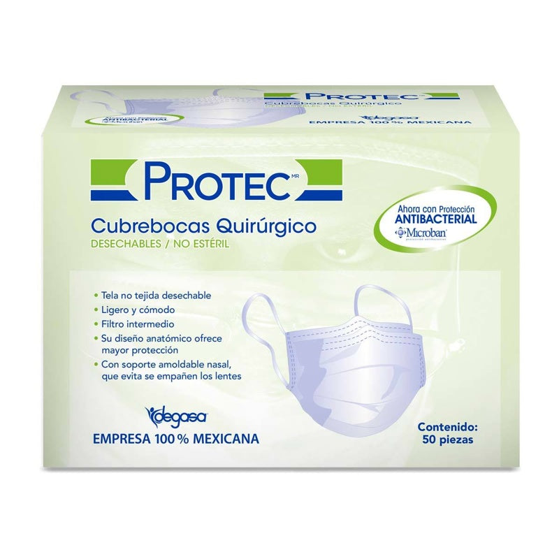 Cubre Bocas Desch Protec Azul Con 50