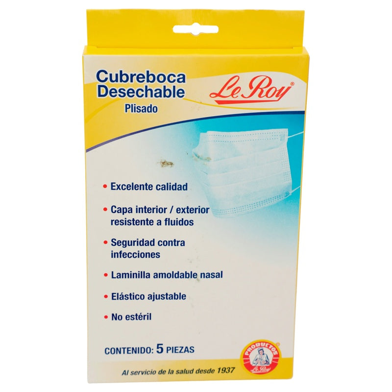 Cubre Bocas Desech Le Roy Plisa Con 5 729513101669 perfil 3
