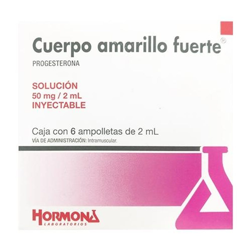 Cuerpo Amarillo Fuerte 50 Mg / 2 Ml 2 Ml 6 Ampolletas