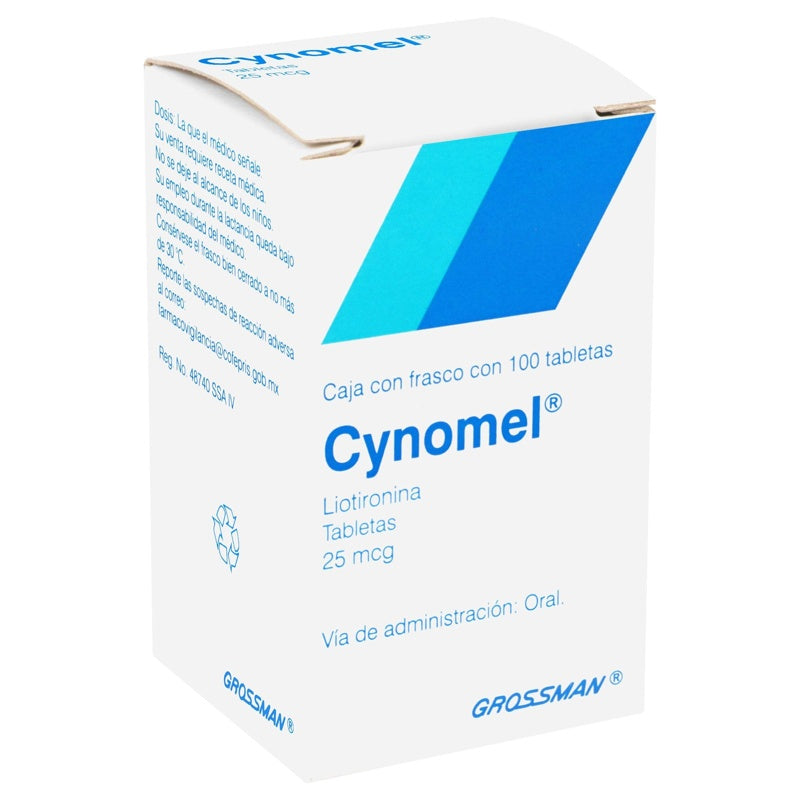 Cynomel 25 Mcg Con 100 Tabletas 75015961 perfil 2