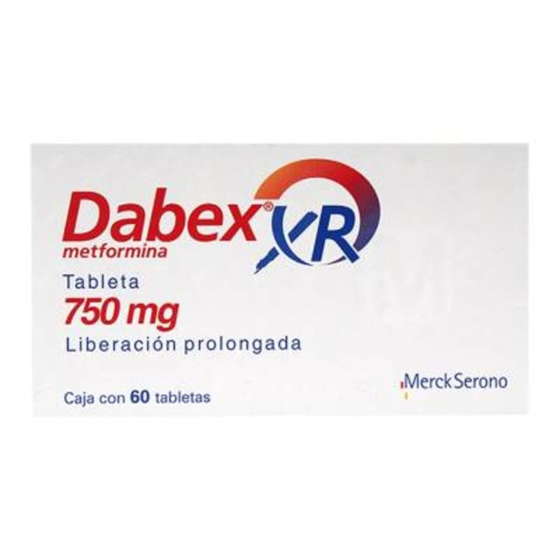 Dabex Xr 750 Mg Con 60 Tabletas Liberación Prolongada