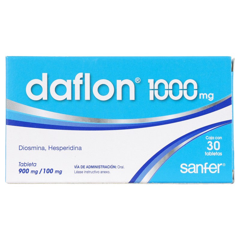 Daflon 1000 Mg Con 900  100 Mg Con 30 Tabletas 7501070615321