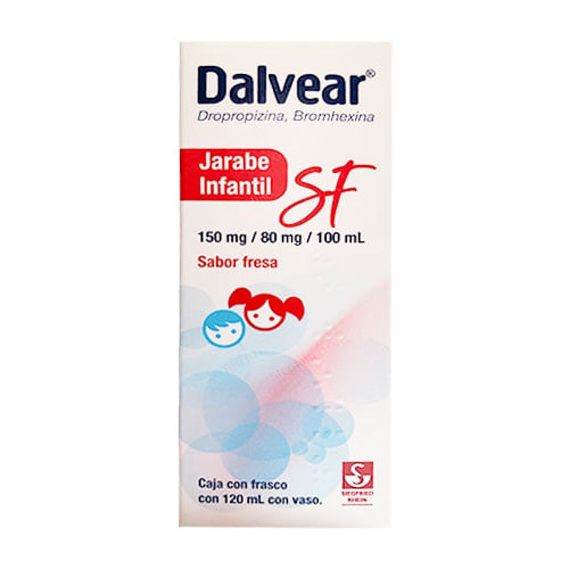 Dalvear Sf Infantil Fresa 150 / 80 Mg / 100 Ml 120 Ml Jarabe 7501300421579
