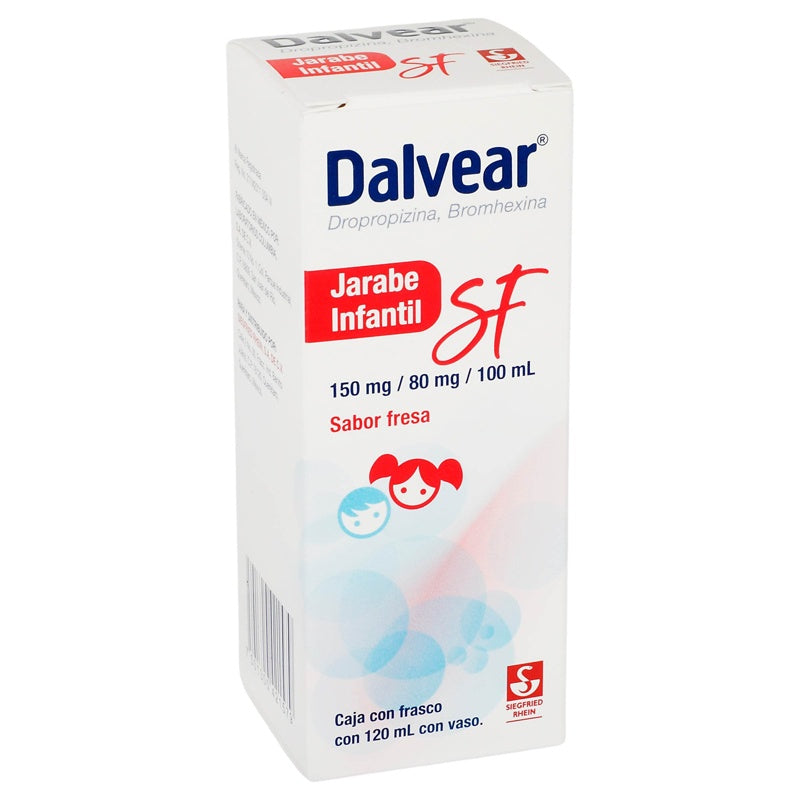 Dalvear Sf Infantil Fresa 150 / 80 Mg / 100 Ml 120 Ml Jarabe 7501300421579 perfil 2