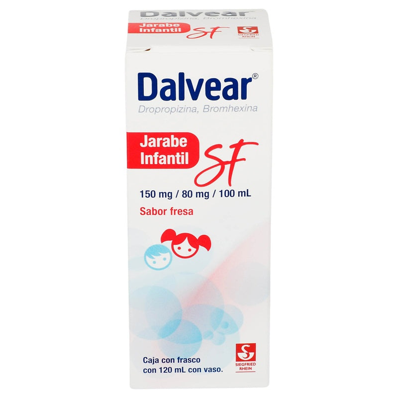 Dalvear Sf Infantil Fresa 150 / 80 Mg / 100 Ml 120 Ml Jarabe 7501300421579 perfil 3