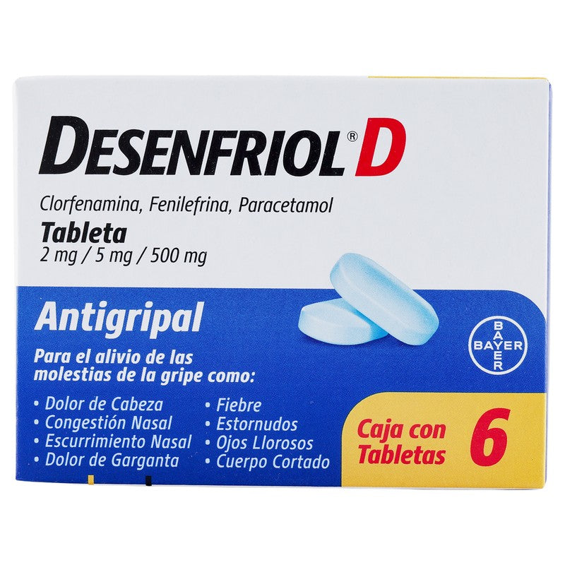 Desenfriol D2  5  500 Mg Con 6 Tabletas 7502276040641