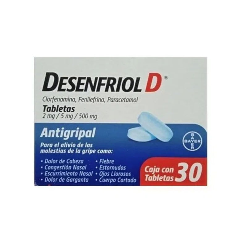 Desenfriol D Adulto 30 Tabletas